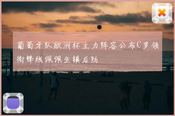 葡萄牙队欧洲杯主力阵容公布C罗领衔锋线佩佩坐镇后防